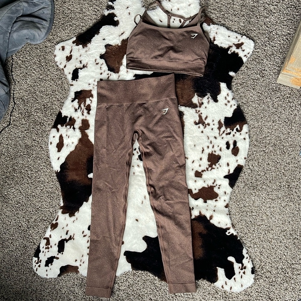 Chocolate Brown Adapt Seamless Gymshark Set